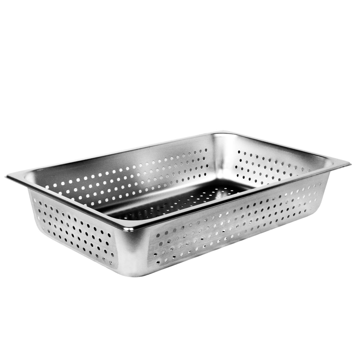 Full Size Perforated Stainless Steel Food Pan 4" Deep