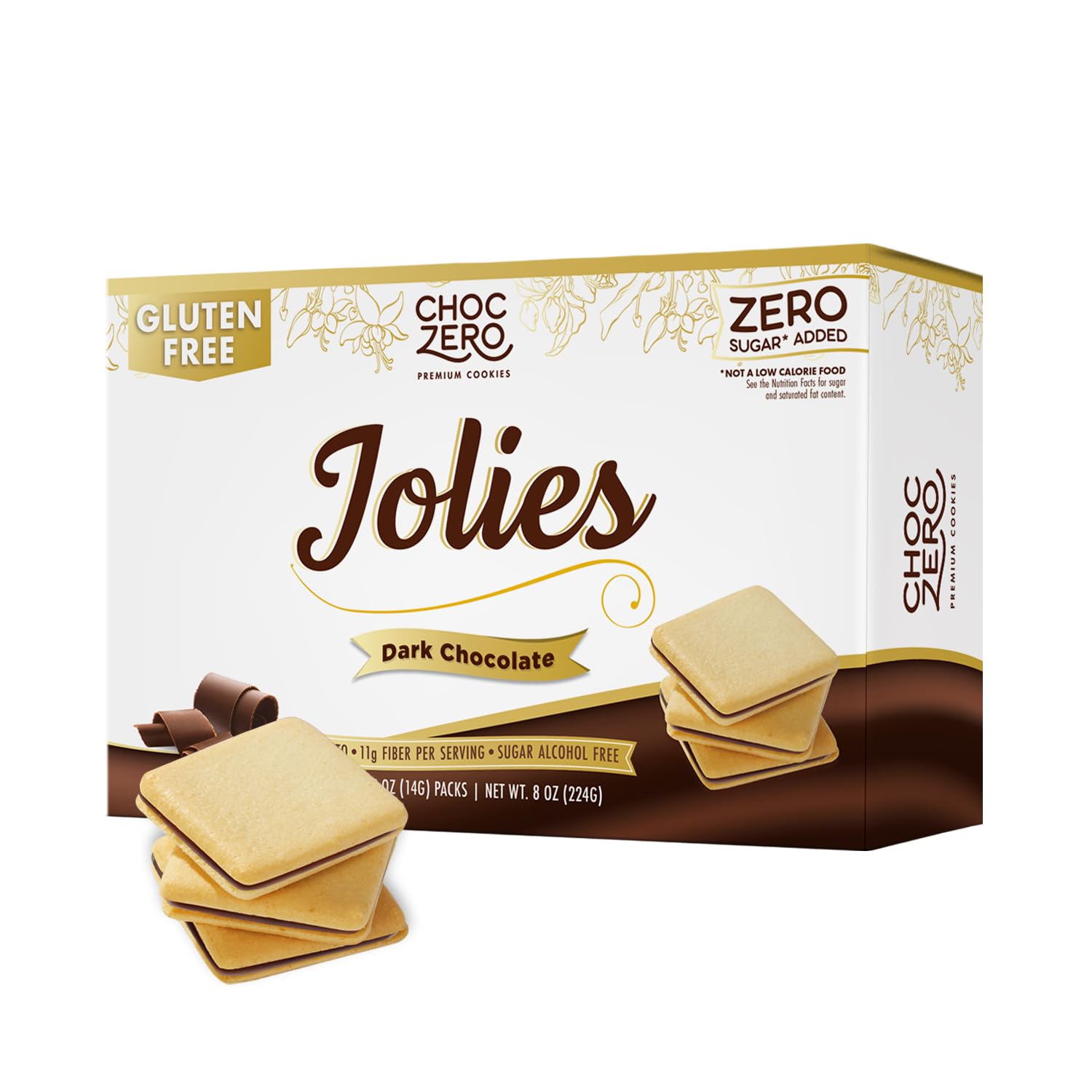 LIE ♡ Amazon.com: ChocZero Chocolate Cookies, Dark Chocolate Jolies