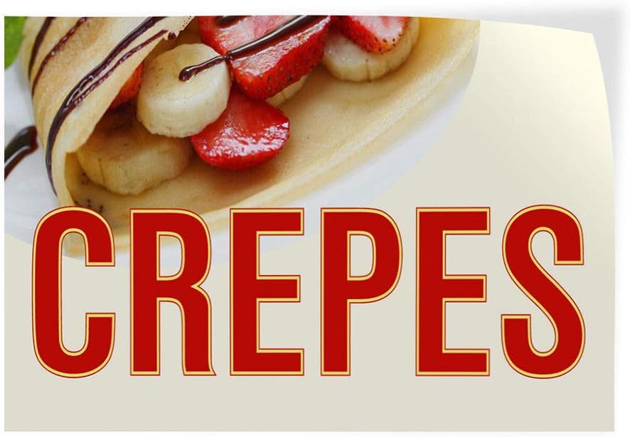 Crepes #1 Indoor Store Sign Vinyl Decal Sticker 8