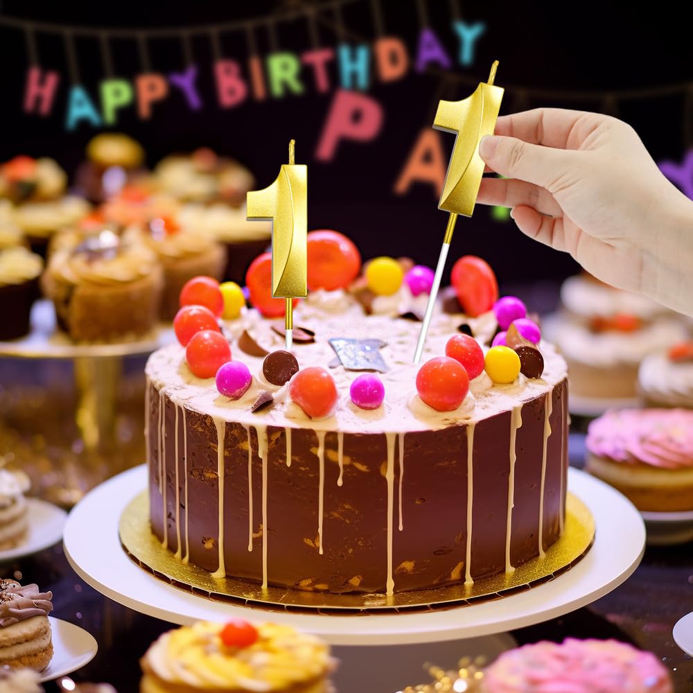 バースデーキャンドル Amazon.co.jp: ケーキ用ゴールド11歳の誕生日キャンドル - 男の子と