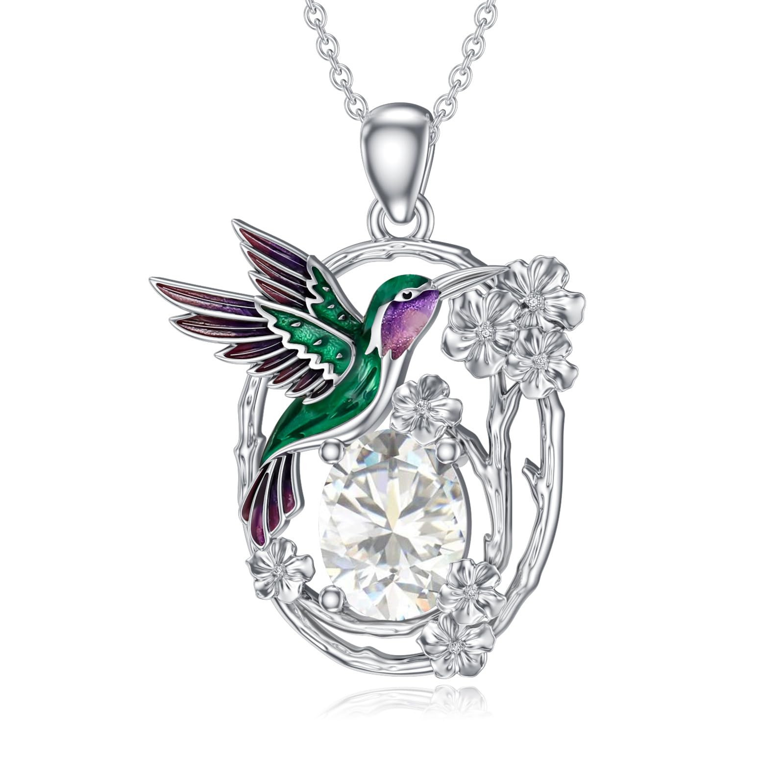 LONAGO Orecchini a Farfalla per Donne 925 Sterline Argento Farfalla Blu con Pietra Portafortuna a Cuore Pendenti Orecchini (Febbraio