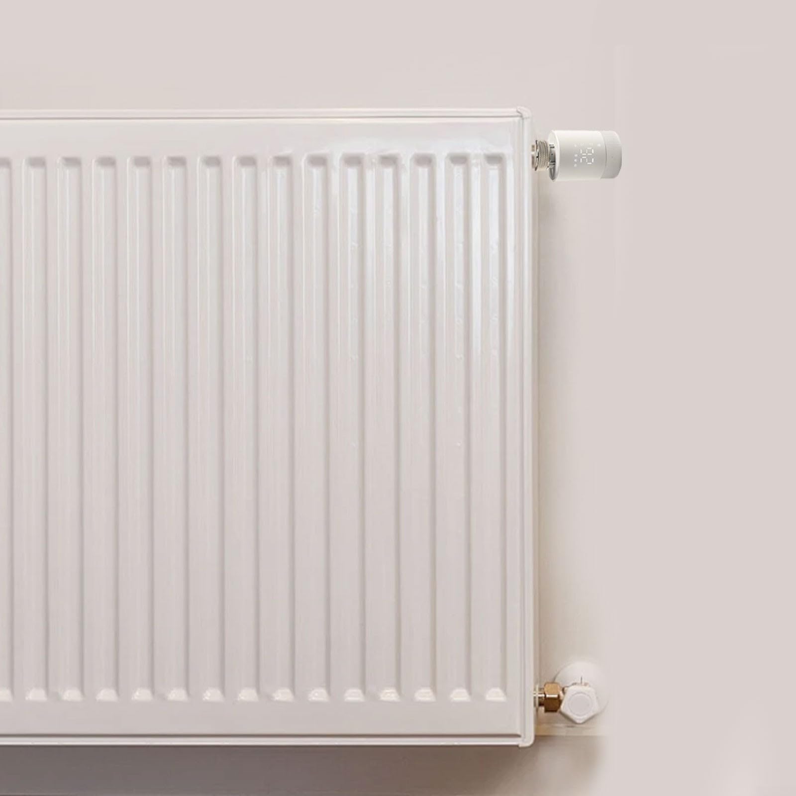 DAZZLEEX Válvula termostática inteligente WiFi TRV para control de aplicación Tuya, horarios semanales programables, bloqueo de seguridad infantil, control de calefacción de ahorro de energía