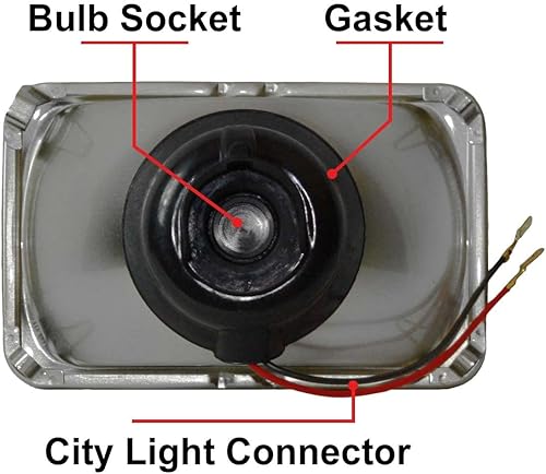 Miniatura 4 de Parts N Go Juego de bombillas halógenas H4 H4656, H4651, 4x6 rectangulares de conversión plana