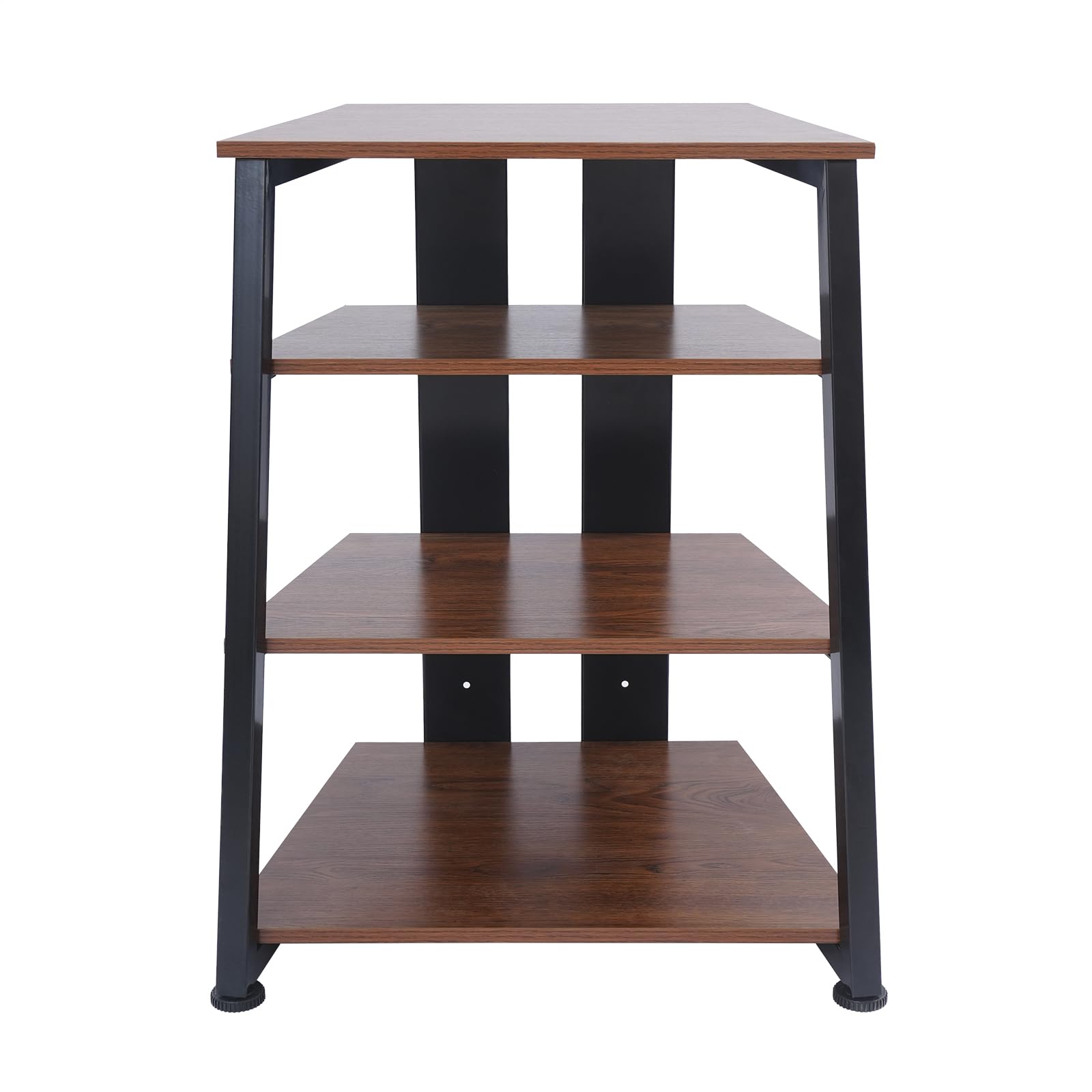 banborba 4-Tier AV Media Stand Corner Shelf Wooden Stereo Cabinet Audio Rack Tower for Audiovisual Equipment/DVD Players/CD Changers/Game Consoles