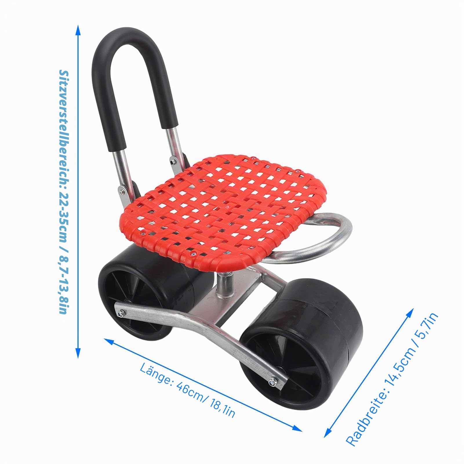 Gartenwagen Rollhocker, Gartensitz mit Rädern, Rollender Garten Arbeitssitz, Gartenhocker Zum Pflanzen, Gartenwagen Rollroller, Rollender Gartenwagen für den Außenbereich, Terrasse