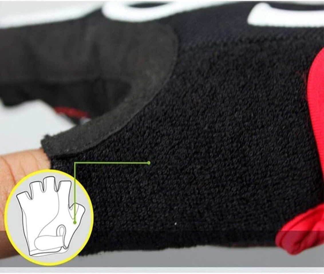 Guantes de jardinería, Guantes de Motocicleta, Tela Lycra Resistente y Duradera, Guantes Blancos Negros, for Ciclismo(S)