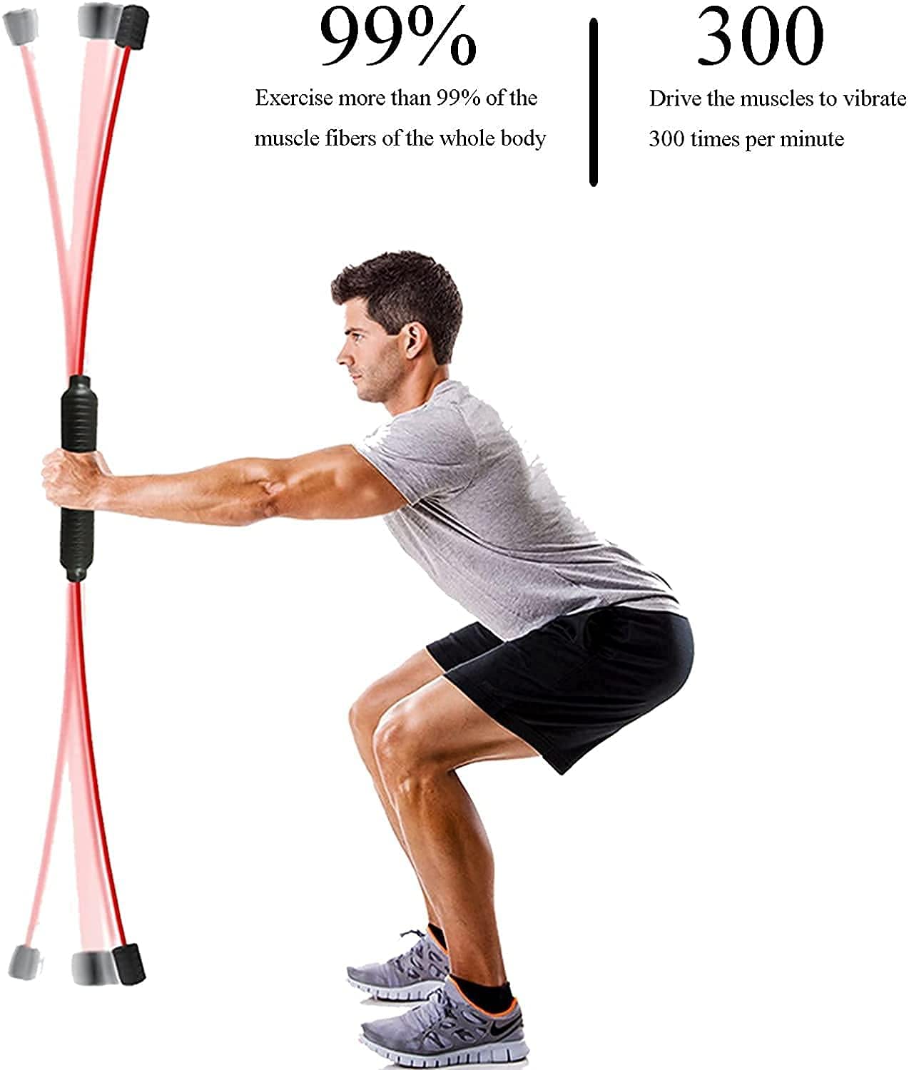 Asta Elastica Bar Fitness Asta Elastica Staccabile Swing Stick Rimovibile, Barra per tremore Fitness, Asta Elastica per Aerobica per Allenamento della Forza llxyzrzbhd813(Color:Black)