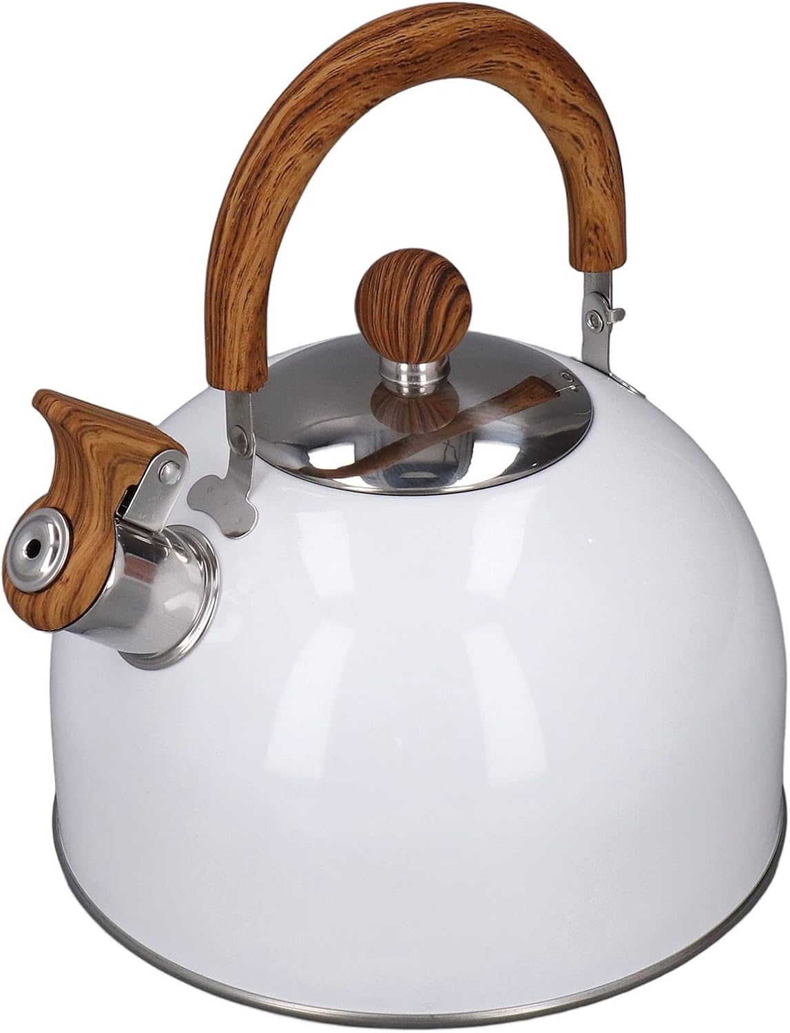 Whistling Tea Kettle, Tea Kettle Stovetop Whistling 304 Stainless Steel Whistling Kettle 2.5L Fast Heating Whistling Tea Kettle For Stove Top with Ergonomic Handle For Home Family