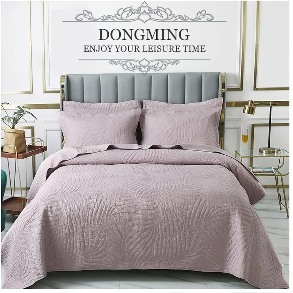 Bedding Quilted Quilt Quilt Sheet Pillow Cover Three-Piece Double-Sided Dual-use Summer Cool Quilt Cover (Color : D, Size : 230 * 250cm)