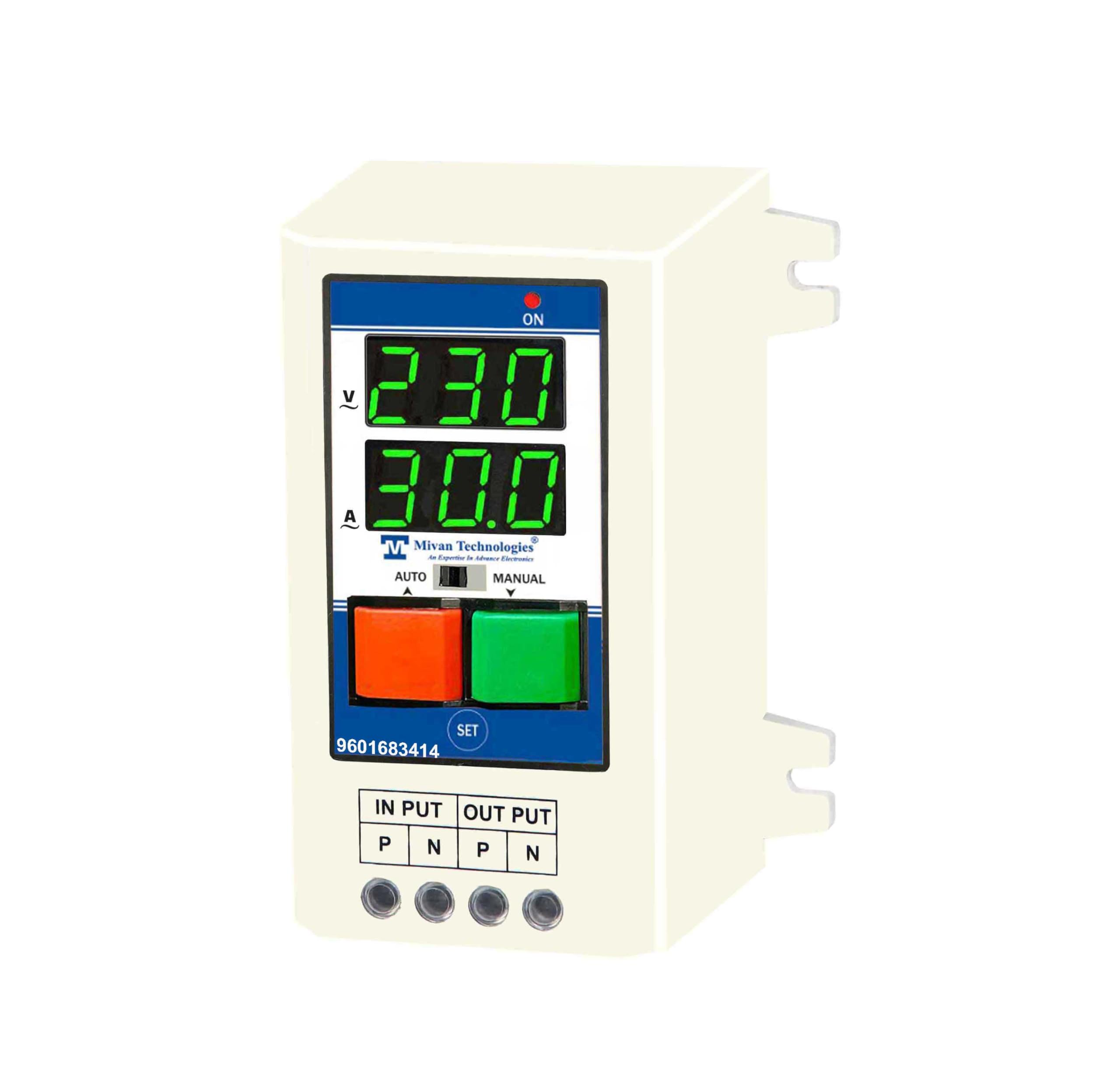 UDT Universal Digital Timer ON delay Off delay and CYCLIC Timer with HV LV OL and Dry Run Protection for 1 Phase