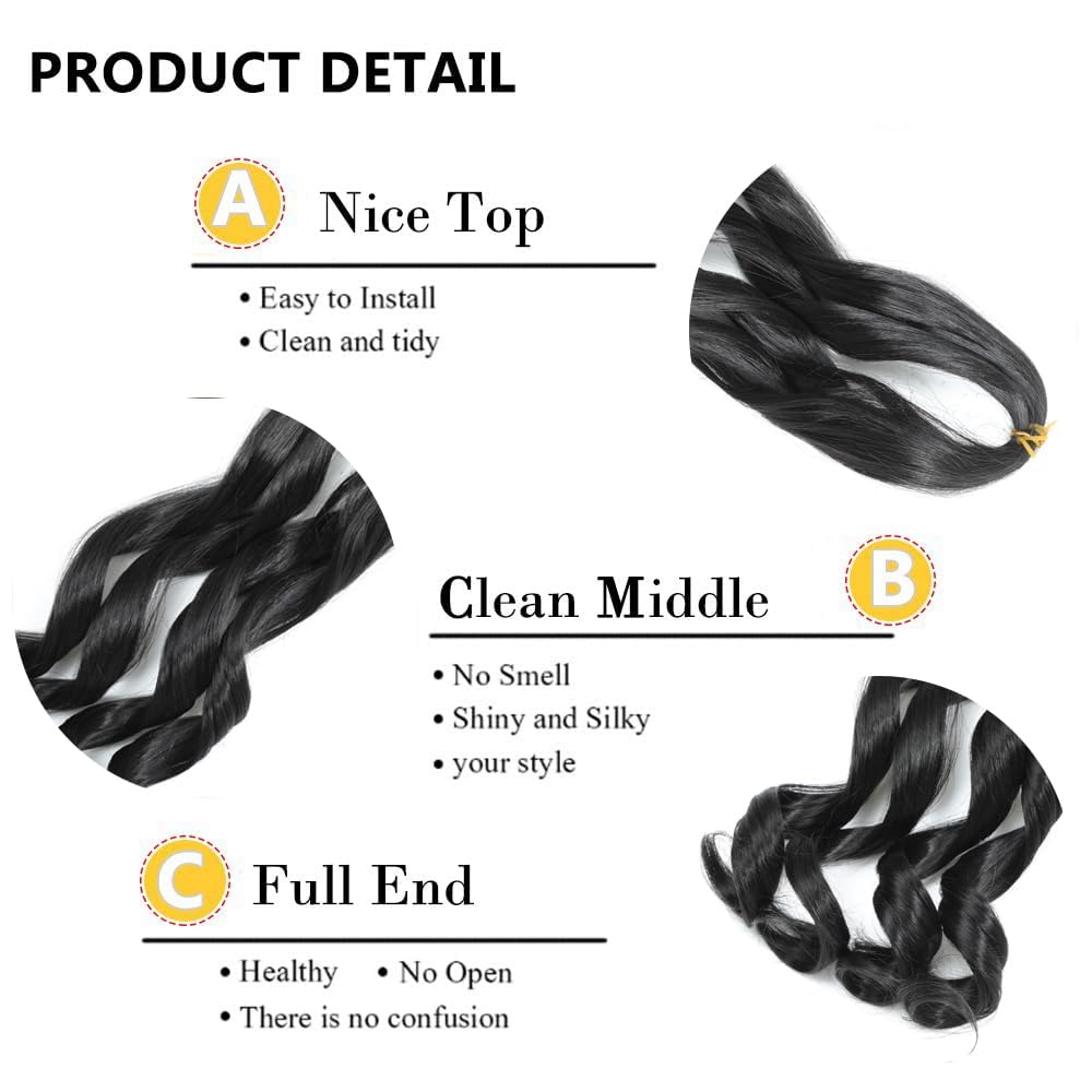 French Curly Braiding Hair 16 Inch 8 Packs - Image 4