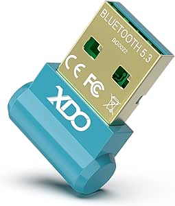 XDO USB Bluetooth 5.3 Adapter For PC - Mini Dongle For Headphones, Speakers, Keyboard, Mouse (Windows)