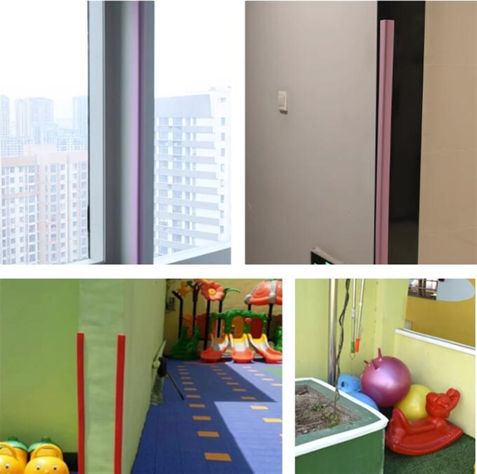 Protectores de Esquina de Pvc para Paredes, Protectores de Borde de Parachoques Auto-Adhesivos para Papel de Pared de Azulejos de Cerámica, Tiras de Borde de Armario, Pelar y Pegar 1 1.2 1.5m Largo (
