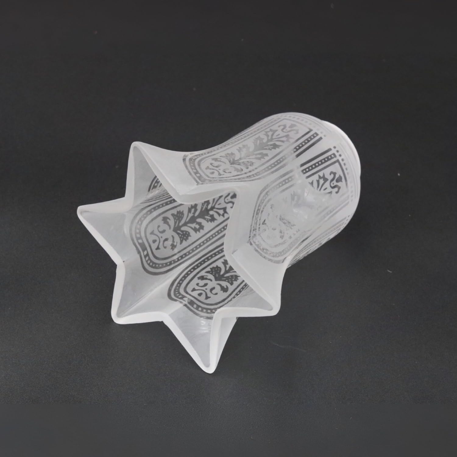 Victorian Etched with Flare Glass Replacement Shade 2 1/4" Fitter Lighting Parts New