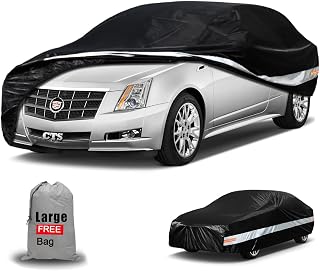 Cadillac Car Cover Custom Fit for Cadillac CTS (2003-2014), Waterproof Car Cover for Automobiles All Weather, Lightweight Full Exterior Cover Outdoor Sun Rain Dust Snow Wind Protection.
