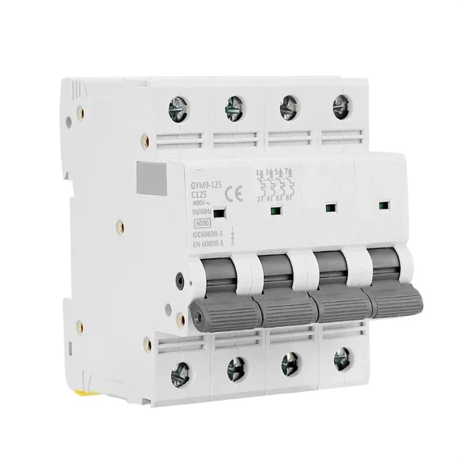 Disjoncteur MCB GYM9-125 AC 1P C80A 230V pour tableau électrique