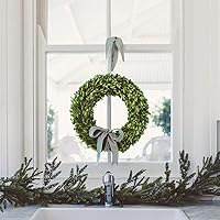 Vista 7 de BoxwoodValley - Juego de 3 coronas de hojas de arrayán preservadas, con forma de corazón para colgar en la puerta, en la pared o en la ventana.