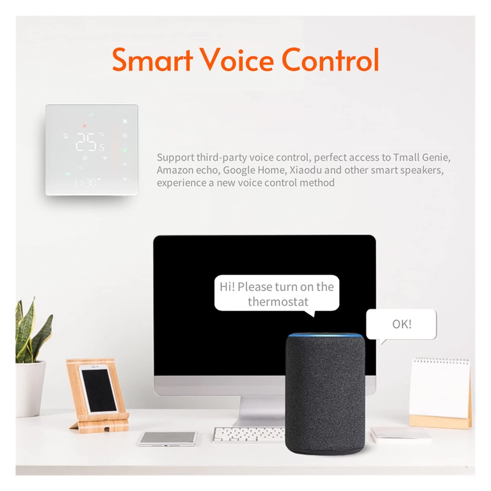 Czujnik termometru, WiFi Smart Thermostat Water/elektryczny podłoga podłogowa Woda/gazowa temperatura kotła zdalny sterownik bezprzewodowy(Nero,Heating 5A)