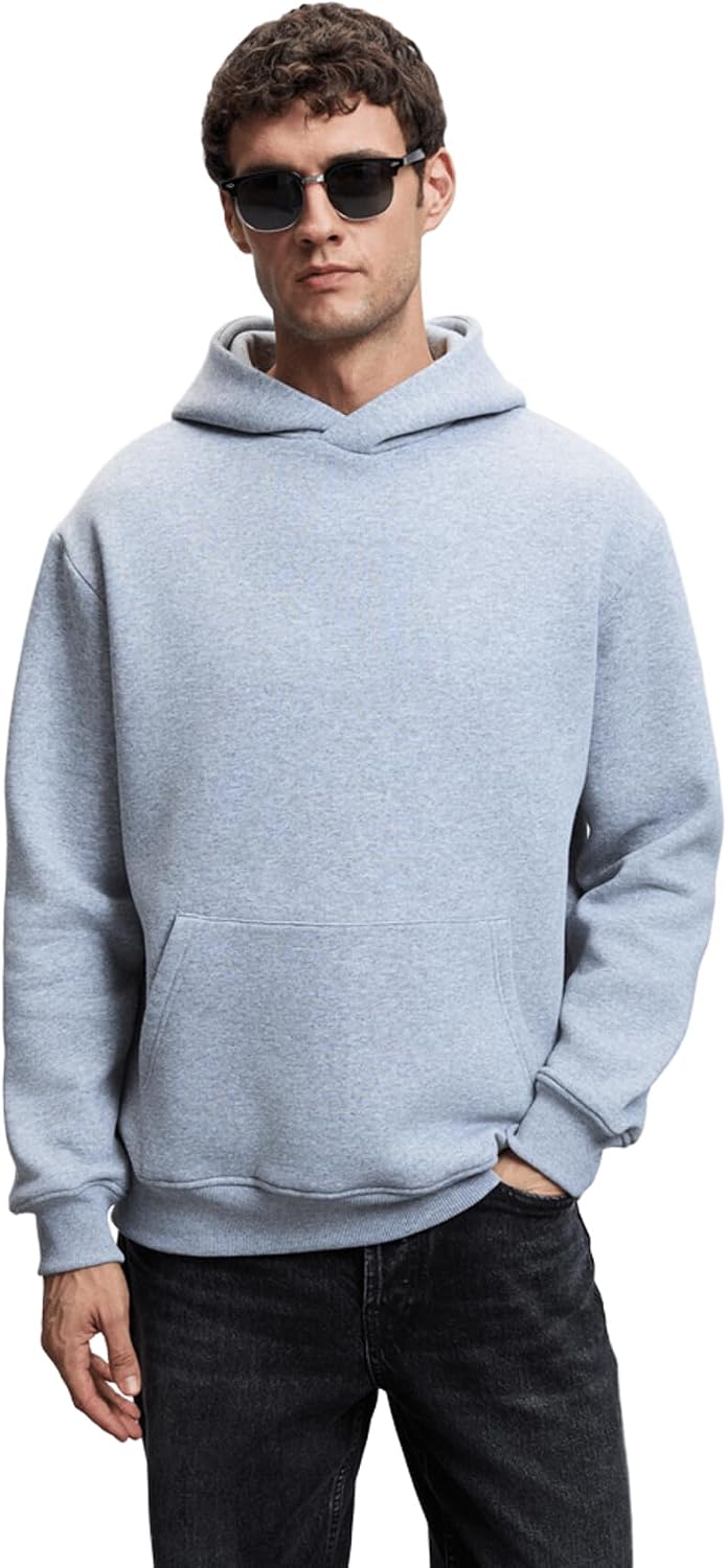 GRIMELANGE AMOS Erkek Yumuşak Kumaşlı 3 İplik Oversize Kapüşonlu Kanguru Cepli Sweatshirt