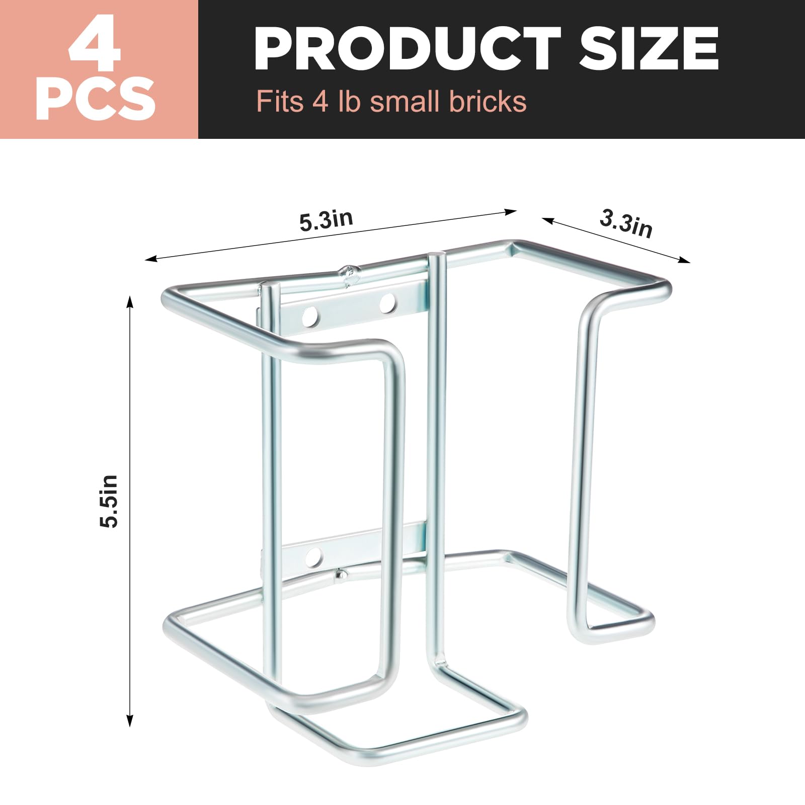 Teenyyou Paquete de 4 soportes para bloques de sal de 4 libras, soporte de bloque de sal y mineral para bloques de ciervo, soporte de alambre para lamer de sal de ciervo, bloque de sal de ciervo,