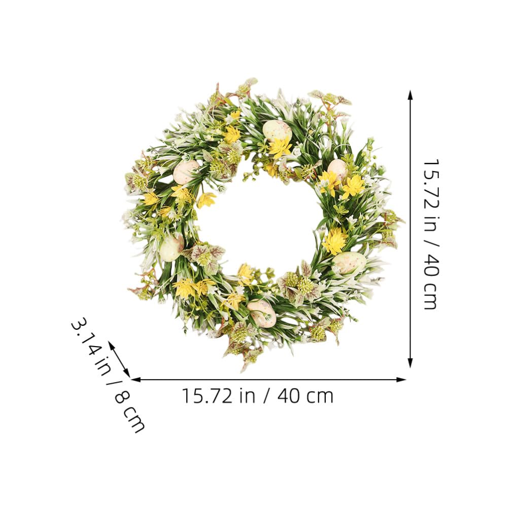 NUOBESTY Couronne De Pâques Suspendue Décoration De Porte Entrée Fleurs Artificielles pour Intérieur Et Extérieur Accessoire De Fête Unique pour Créer Une Ambiance Joyeuse