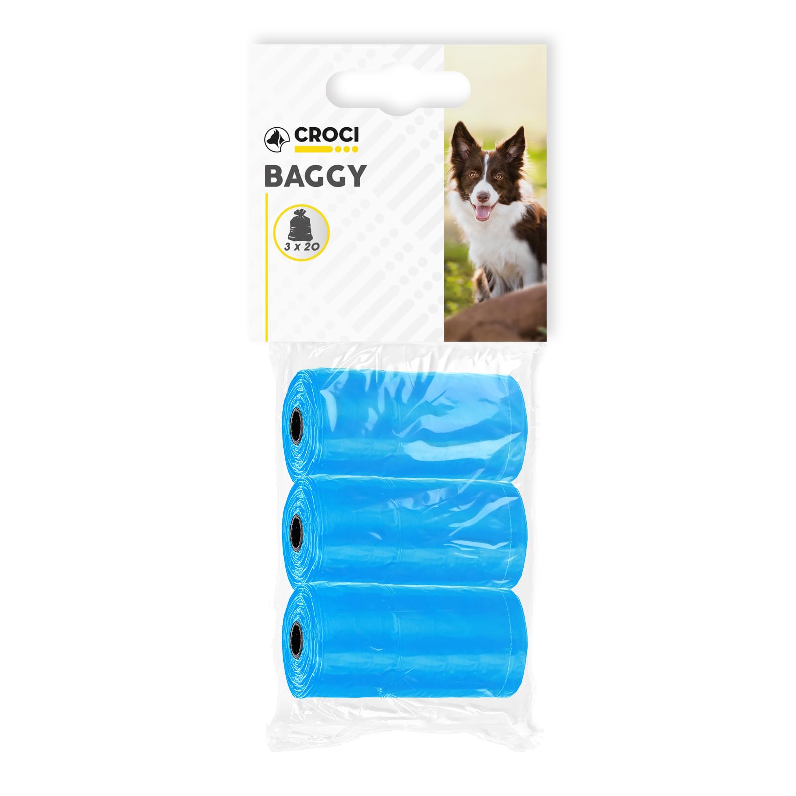 Sacchetti Igienici Per Cani Croci Easy Grip - 3 Rotoli Da 20 Sacchetti Neri Anti-Slittamento - Foto 3