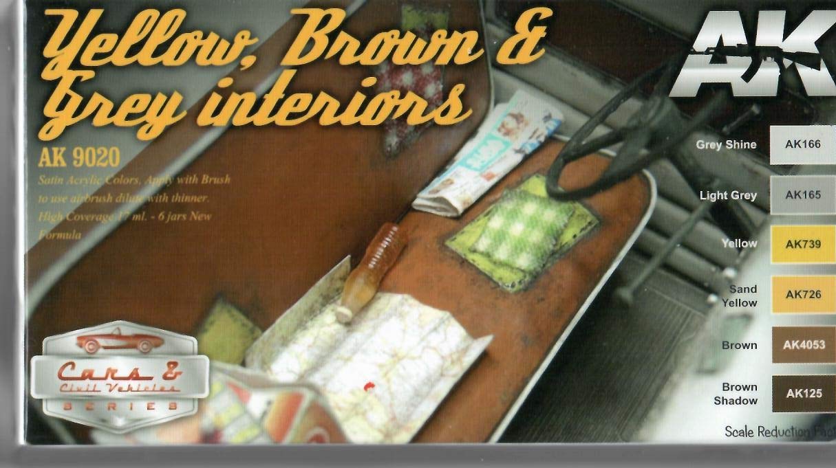 AK Interactive Yellow, Brown & Grey Interiors Set # 9020