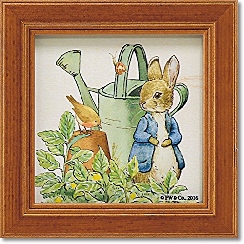 ?????(R)????? Upower PF-00573 Peter Rabbit Mini Art Peter and Watering Can W 4.7 x H 4.7 inches (12 x 12 cm)