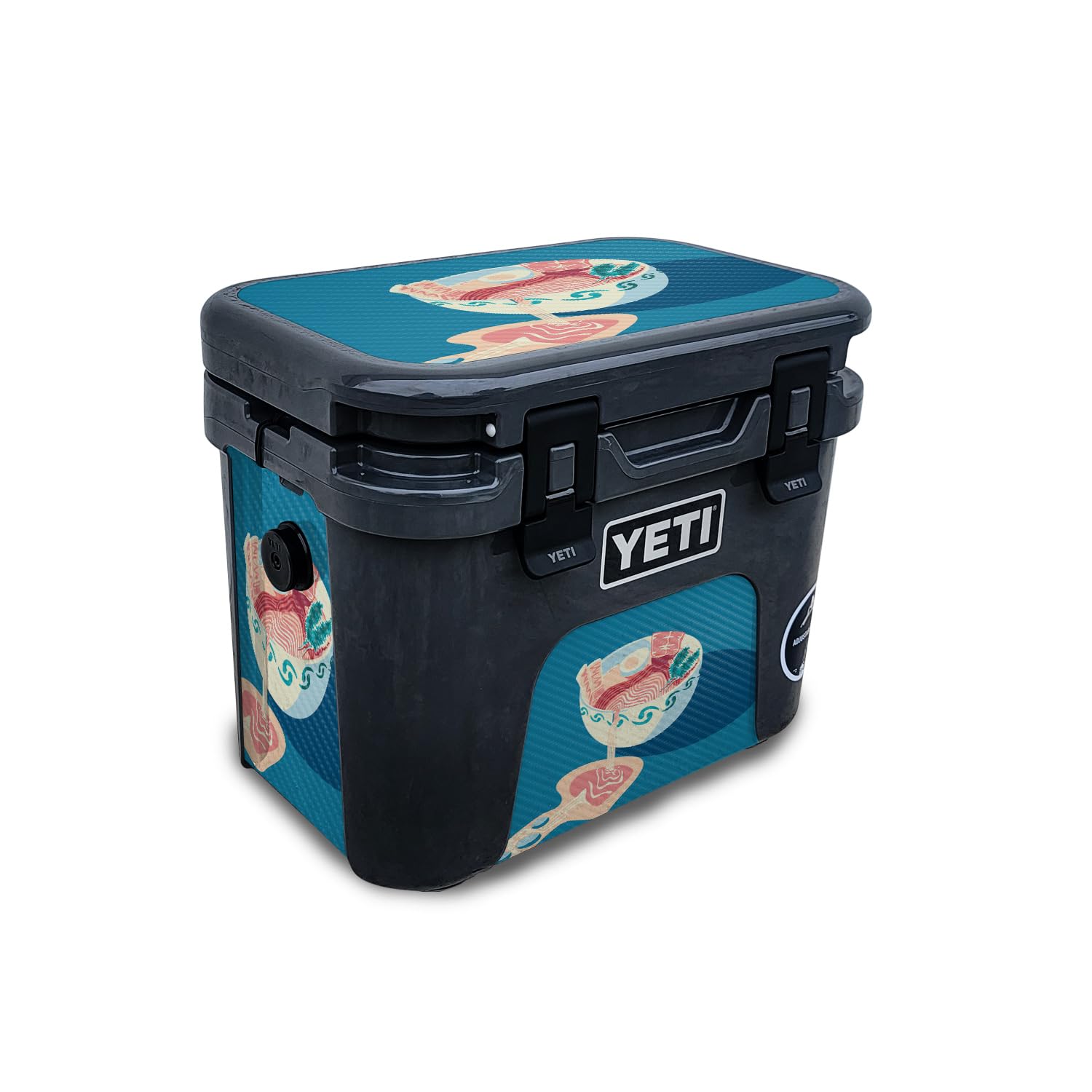 Carbon Fiber Skin Compatible with Yeti Roadie 15 Hard Cooler - Ramen Bowl - Premium 3M Vinyl Protective Wrap Decal Cover - Easy to Apply | Crafted in The USA by MightySkins