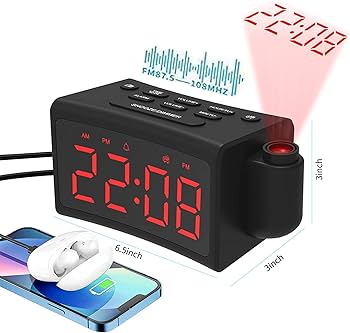 プロジェクター時計 Amazon.co.jp: GING YHAU プロジェクター目覚まし時計 寝室用