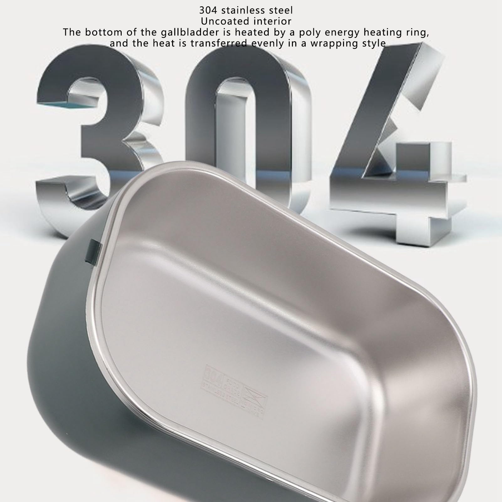 Lunch Box Elettrico da 1 Litro Contenitori per Alimenti Rapidi ed Efficienti a 360 Gradi, Riscaldamento Uniforme, Lavabile, a Prova di Perdite, Portatile, Riscaldato