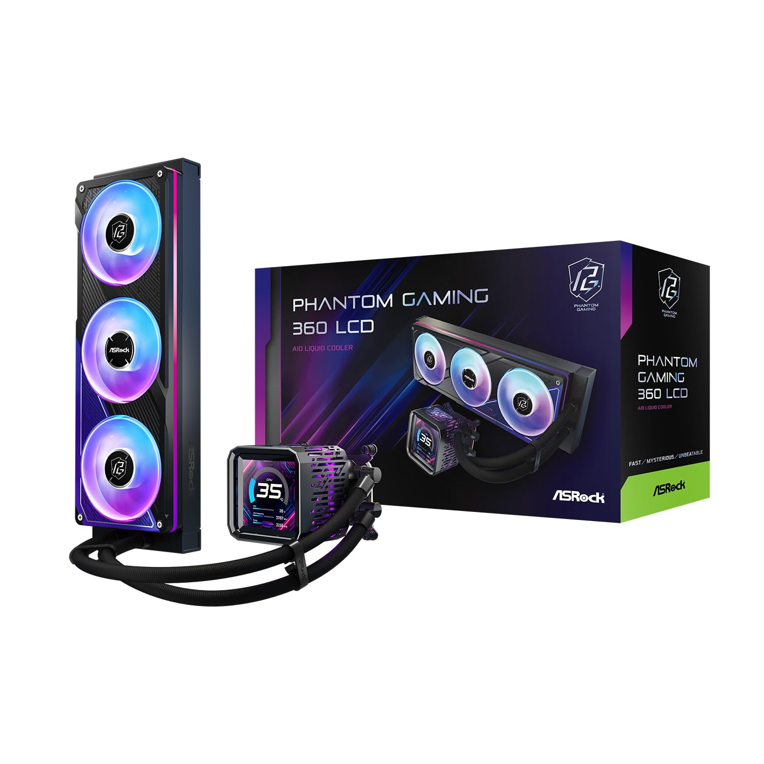Amazon | ASRock 水冷クーラー Phantom Gaming 360mm簡易水冷3.4インチ