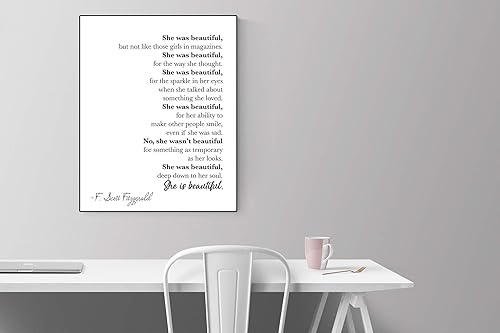 Miniatura 3 de She Is Beautiful Impresión artística de F Scott Fitzgerald (11x14)