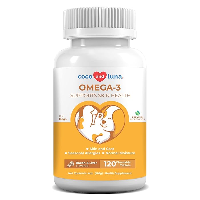 Buy Omega 3 for Dogs Salmon Oil for Dogs, Dog Allergy Relief Omega