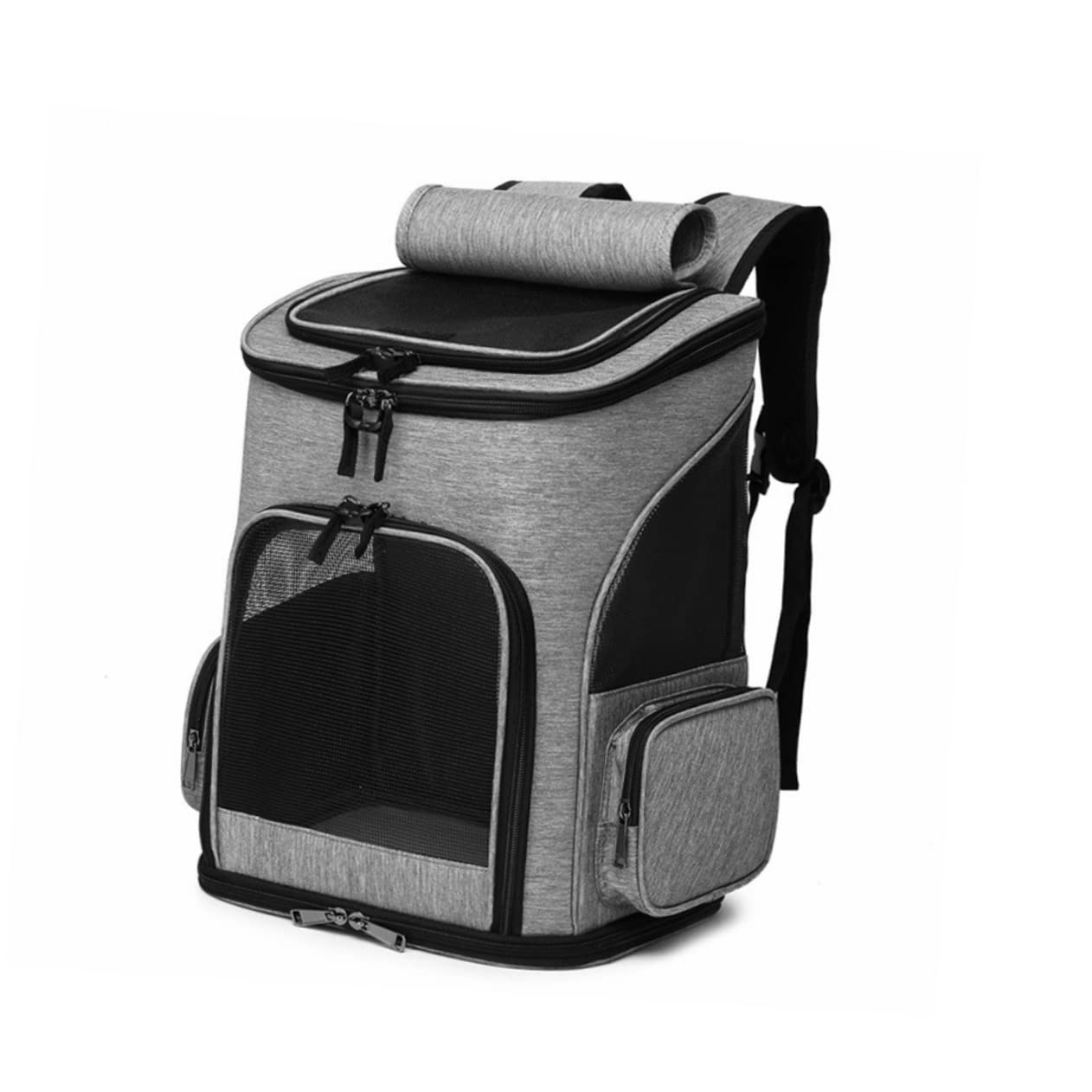 SUPVOX 1pezzi Zaino per Animali Domestici Traspirante Pieghevole di Ventilazione Borsa da Viaggio per Gatti e Cani in Stile Casual Grigio Realizzato Materiali Sicuri e Durevoli