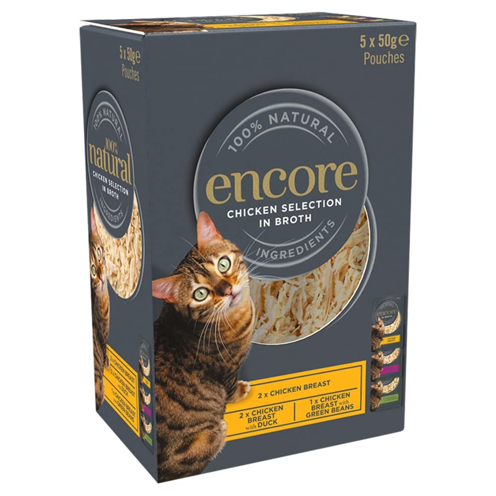 Encore Chicken Selection In Broth, 5 x 50 g