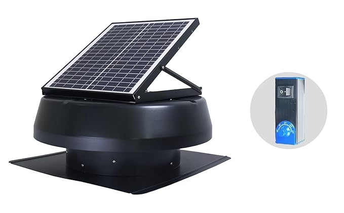 iLIVING HYBRID Ready Smart Thermostat Solar Roof Attic Exhaust Fan