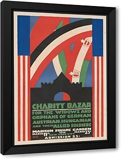 ArtDirect Posters for Charity Bazar [i.e. Bazaar] for the widows and orphans of German, Austrian, Hu Custom Framed Art Print Giclee Print or Canvas Options with Various Sizes and Customization by Winold Reiss