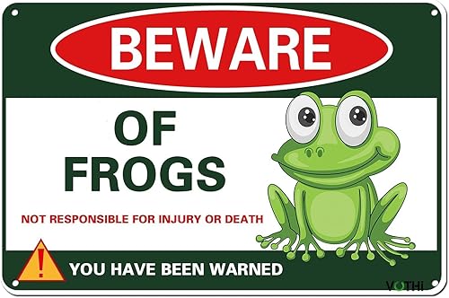 Divertidos letreros de aluminio con diseño de rana, regalos para los amantes de las ranas, decoración de pared, póster artístico de sala de rana,