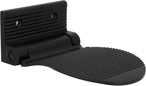 Foot Rest Wall Mount Space Aluminum Non-Slip Foot Pedal for Hallway Entryway Bathroom for Shaving Legs Shower Combo SetBlack