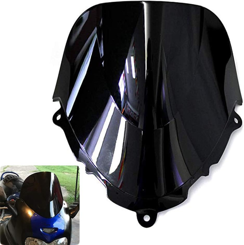 PSLER Windscreen Windshield Double Bubble for Katana GSX600F GSX750F 1998-2008 Black
