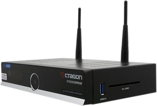 Octagon SF8008 4K Combo Supreme V3 UHD E2 1xDVB-S2X 1x DVB-C/DVB-T2 Linux PVR Sat Receiver 2.4/5G Dual-Band WiFi 1Gbit LAN M.2 Interface BT 5.1 IR Remote Control HTS e-com HDMI Cable