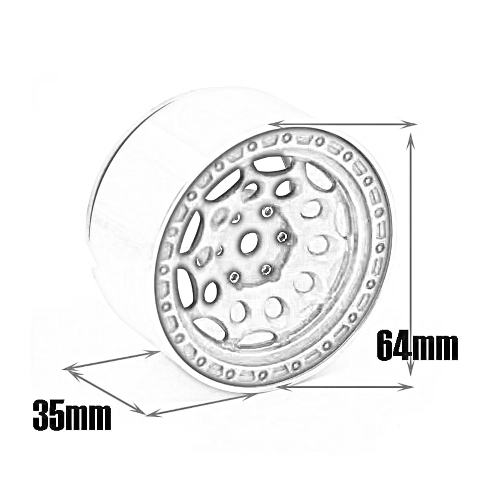 Compatible con SCX10 para TRX-4 1/10 RC Coche Piezas Upgrade Neumático De Competición Todoterreno 2.2 Pulgadas con Buje De Aleación De Aluminio Maquetas