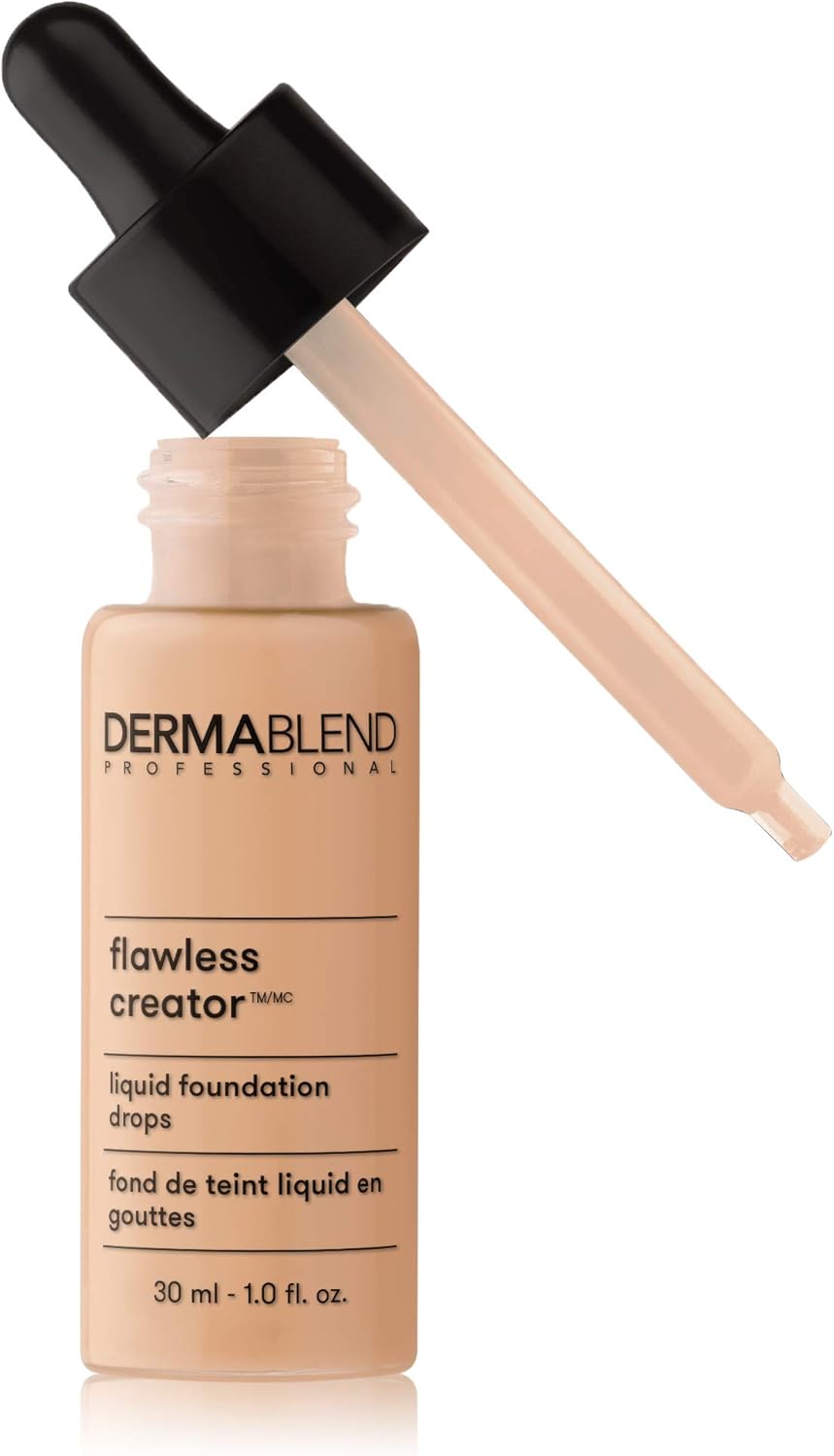 Dermablend Flawless Creator Lightweight Foundation, Oil Free Formula, Never Cakey, Covers Skin Blemishes, Weightless Coverage