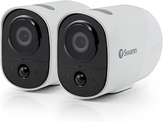 Swann Xtreem Wireless Security Cameras with 1080p Full HD Resolution, Two Way Audio and Siren, Amazon Alexa and Google Assistant Enabled - 2 Pack