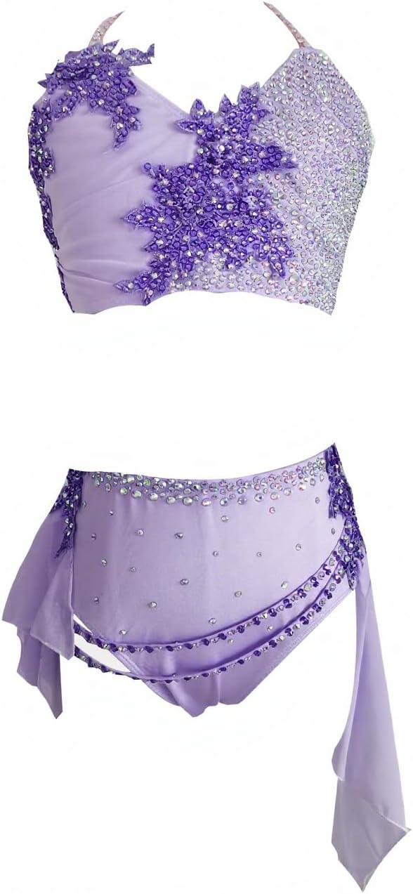 Lyrical Dance Dress Red Strap Suitable for Girls' and Adlt Competitions and Performance Costumes