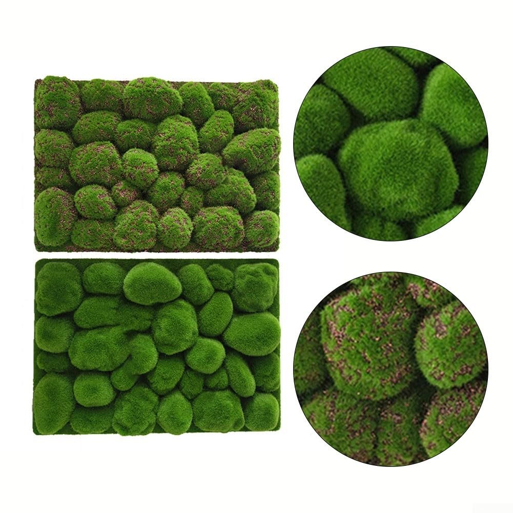SPORTARC Decoración de musgo simulado, tablero de espuma de musgo simulado, flocado artificial, piedra de musgo falso, fondo de pared para decoración de restaurante y hotel (1)