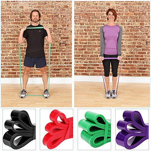 Grebest Heavy Duty Resistance Band, Pull UP Assist Bands Workout Resistance Bands for Body Stretching Powerlifting Mobility SINGLE BAND or SET - Thumbnail 5