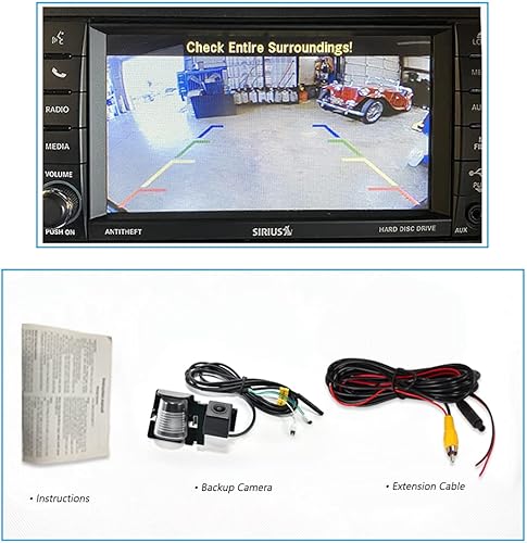 Miniatura 8 de EWAY Cámara de seguridad de marcha atrás para Jeep Wrangler JK JKU 2007-2018 cámaras de visión trasera impermeable fácil montaje con línea de