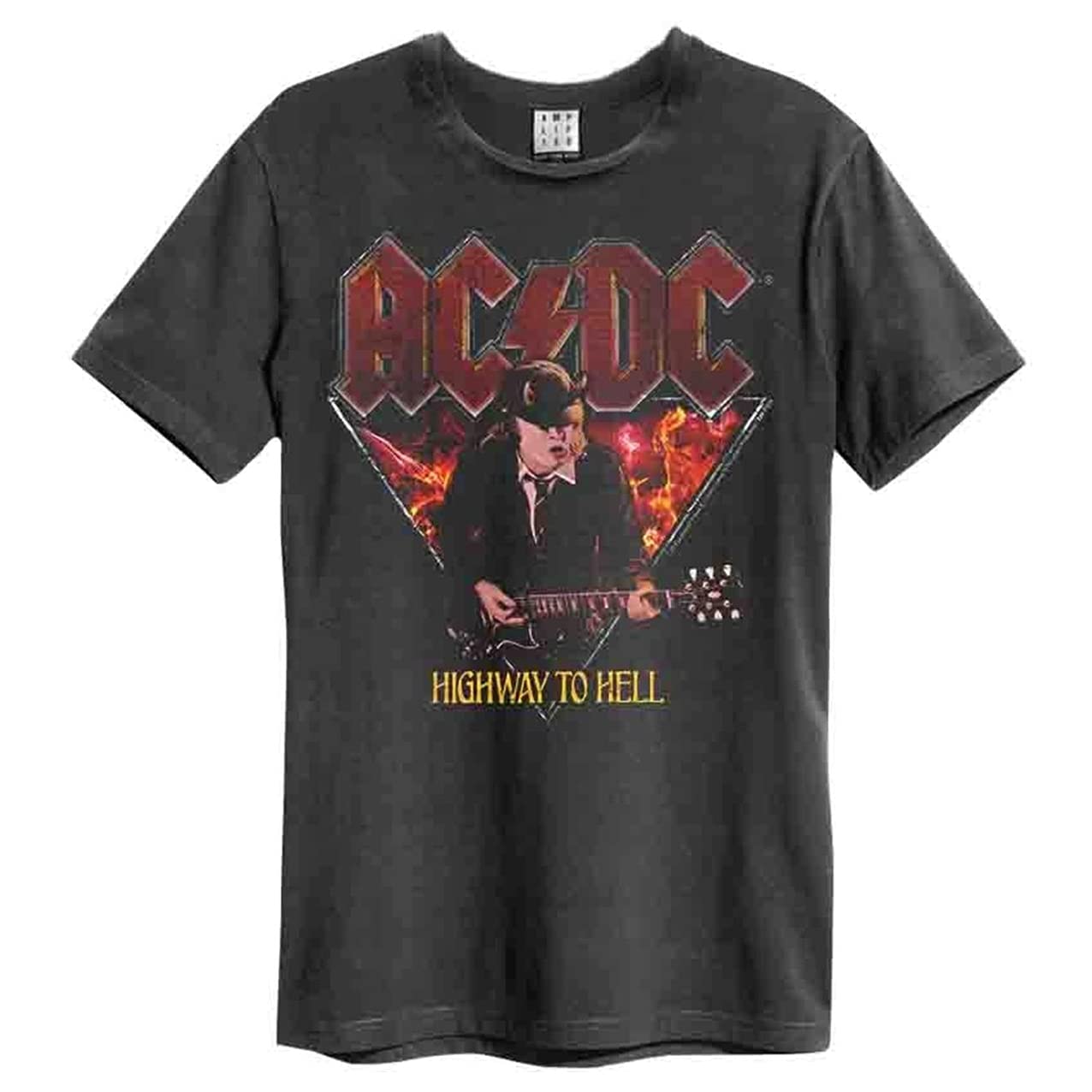Amplified ACDC - Highway to Hell - Unisex T-Shirt, Charcoal, XL